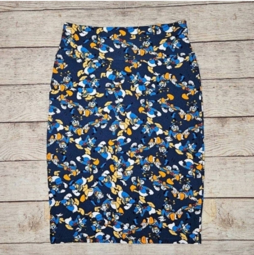 Disney Lularoe Donald Duck stretchy pencil skirt